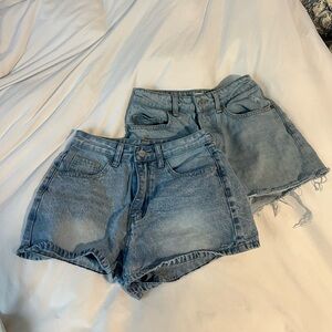 Two pairs of women’s jean shorts
